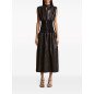 KHAITE The Uni leather maxi dress